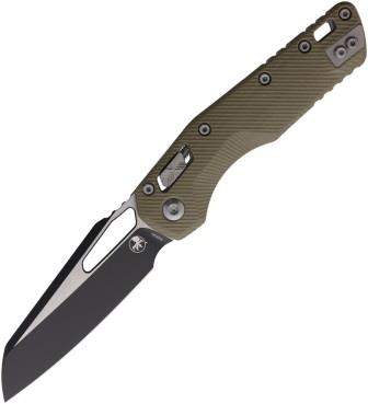 Microtech MSI Black Pocket Knife S/E Fluted OD Green - MCT2101FLGTOD